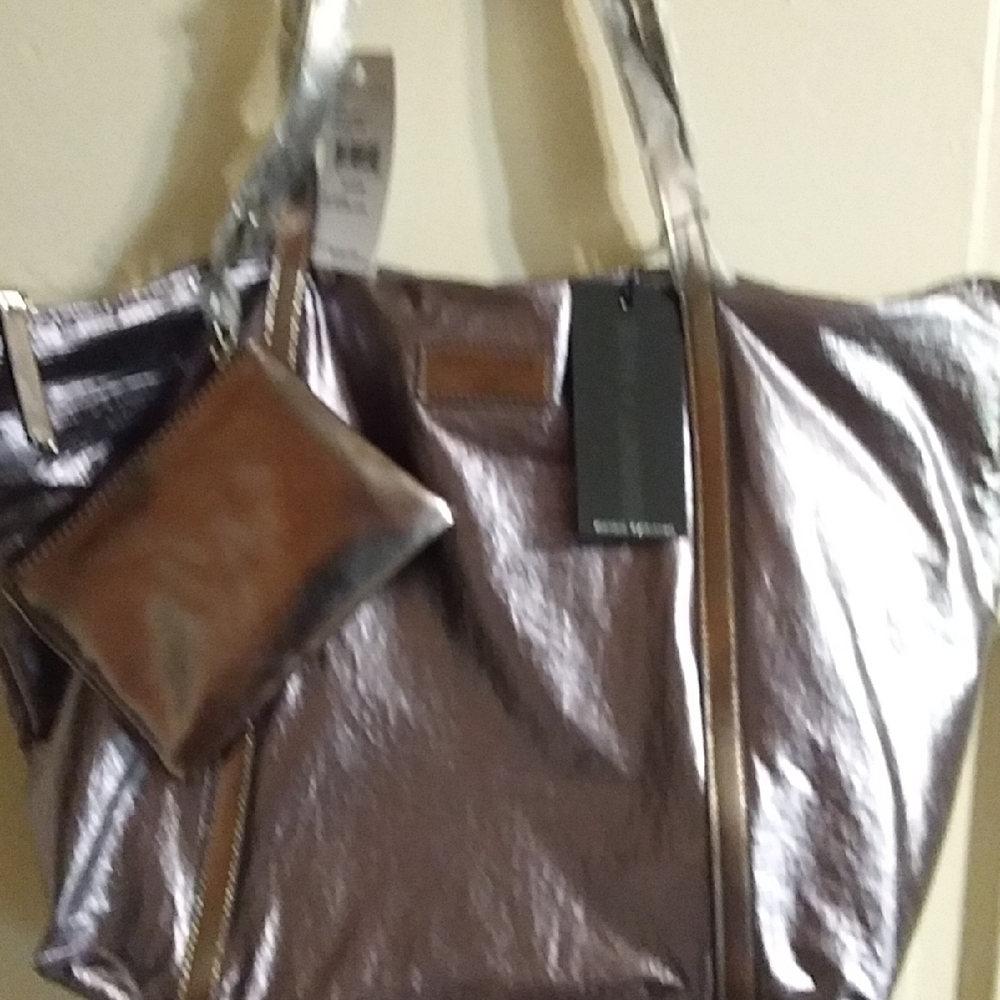 Metallic Kendall & Kylie Tote Bag with Coin Pouch